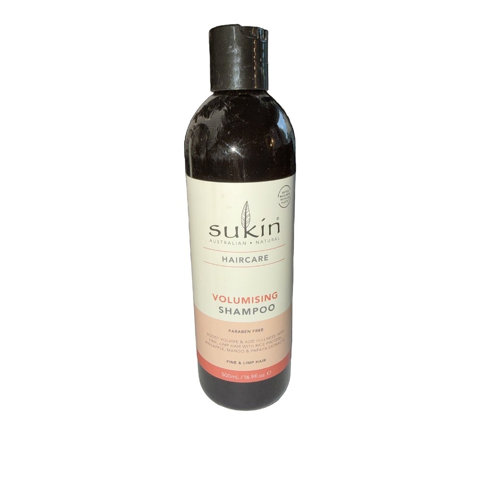 Sukin Australian Natural Volumising Shampoo Fine Limp Hair 500mL 16.9oz Mango